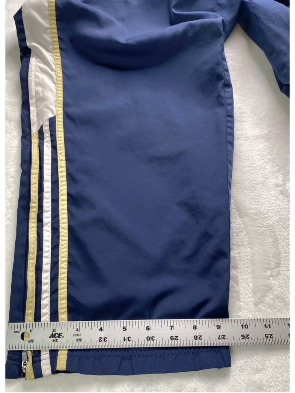 Vintage adidas Notre Dame Fighting Irish ClimaProof Track Pants Mens Large Navy - Picture 8 of 11
